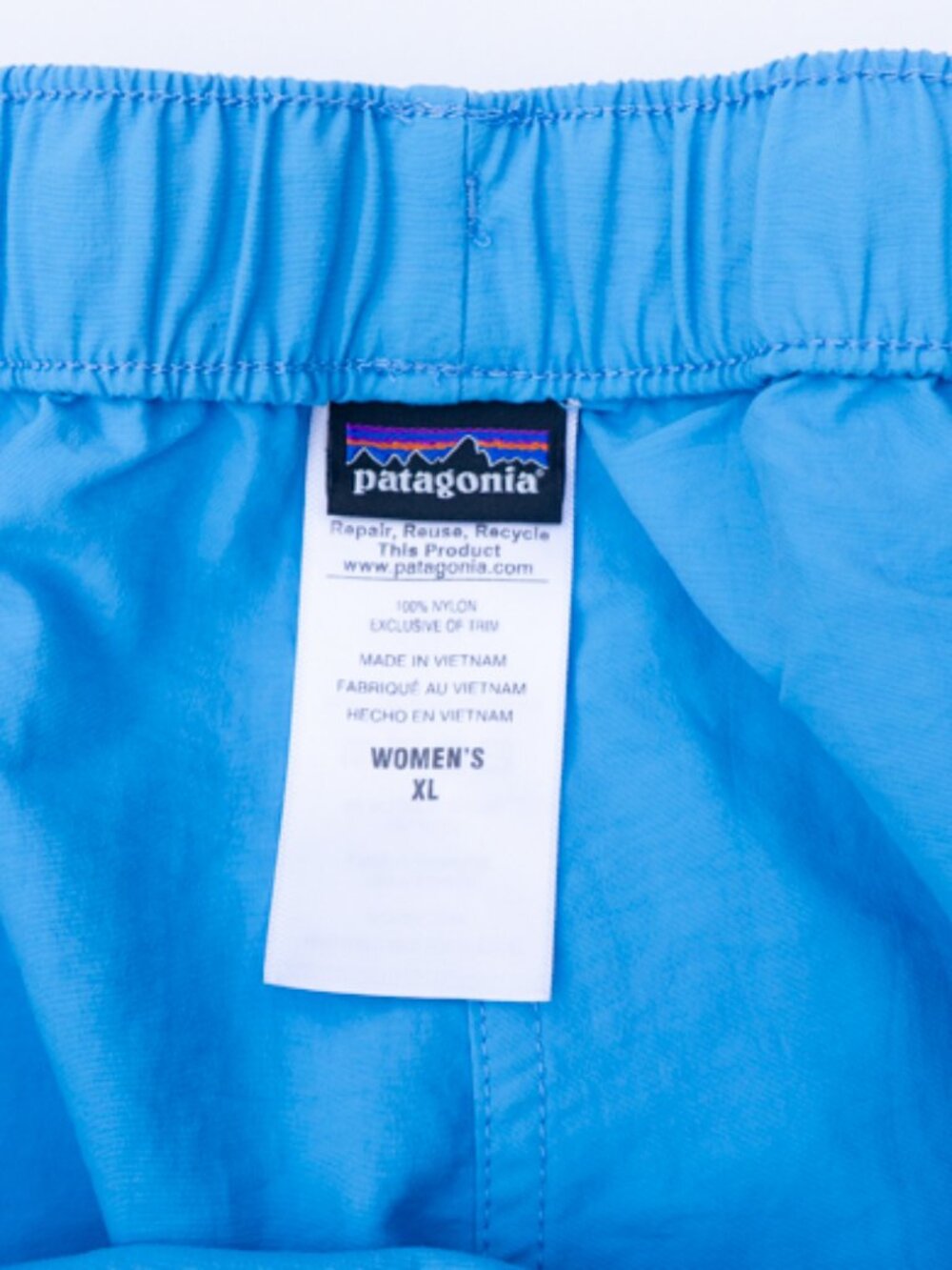Patagonia Barely Baggies Bright Blue Shorts 100% Nylon XL NWOT - Picture 6 of 7